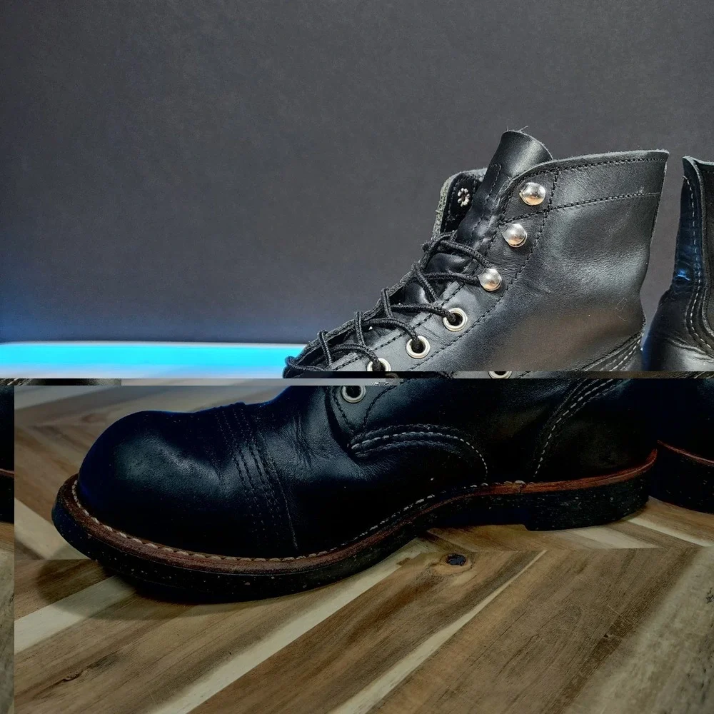 Red Wing Heritage 8114 Iron Ranger Leather Boots Mens 7 D Black Harness